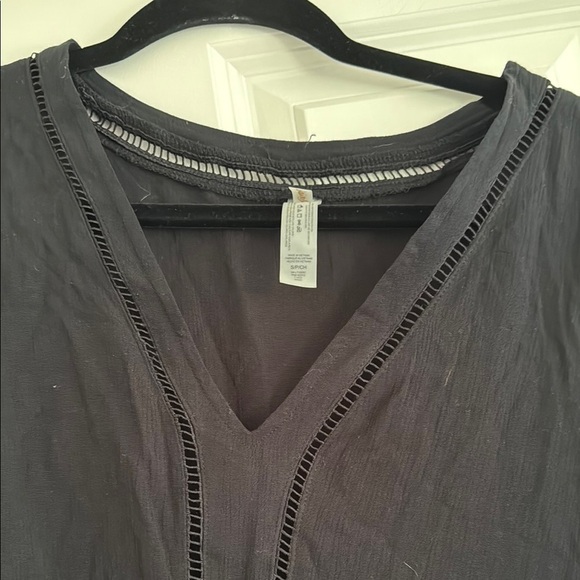 Raisins Black Boxy Short Sleeve Swim Coverup size S - Picture 2 of 4